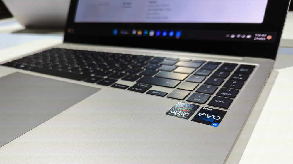 A closeup of the Samsung Galaxy Book 3 Pro's keyboard at Unpacked 2023