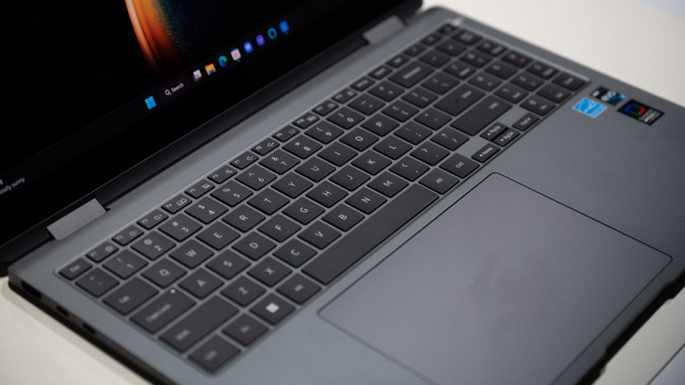 A top-down view of the Samsung Galaxy Book 3 Pro's keyboard